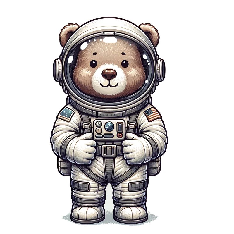 Ours mignon astronaute