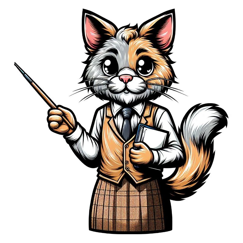 Professeur de chat mignon