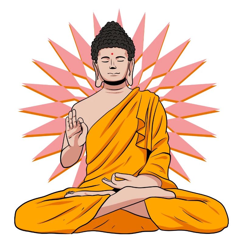 Buddha Mönch Namaste Buddhismus I Geschenk