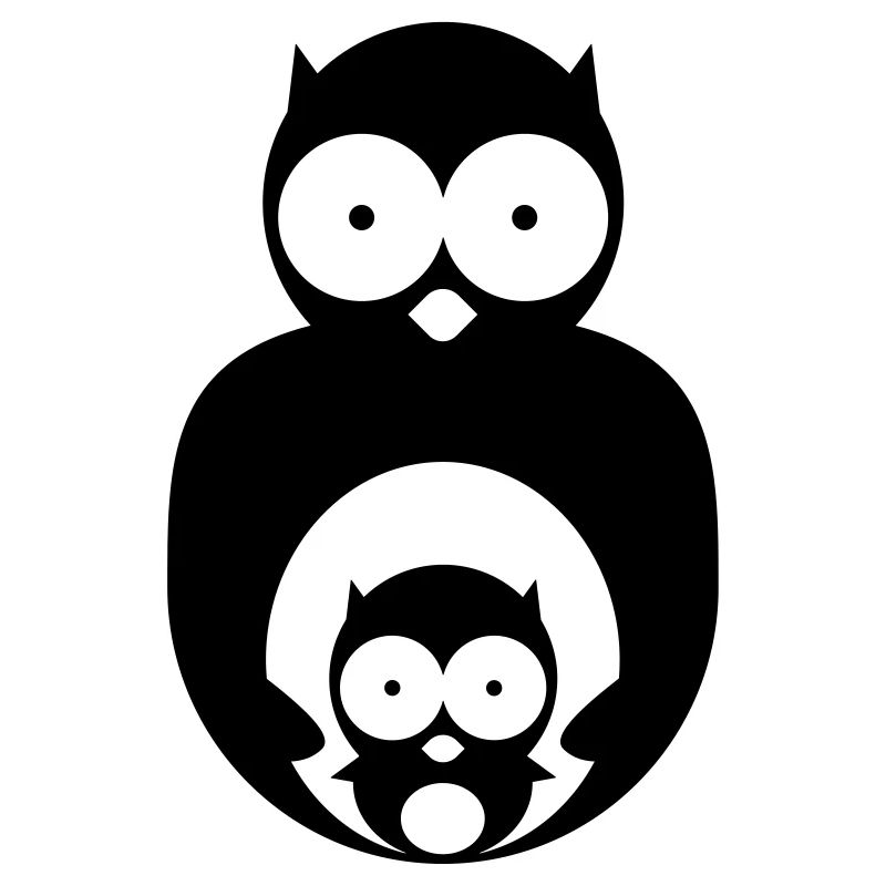hibou avec poussin