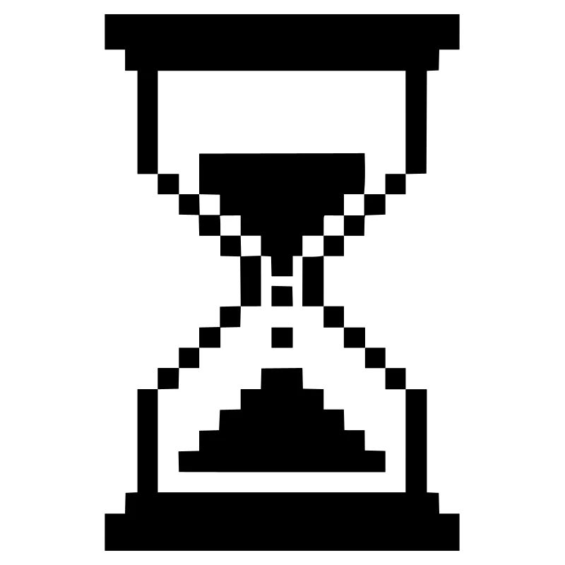 Pixel Hourglass Loading Icon