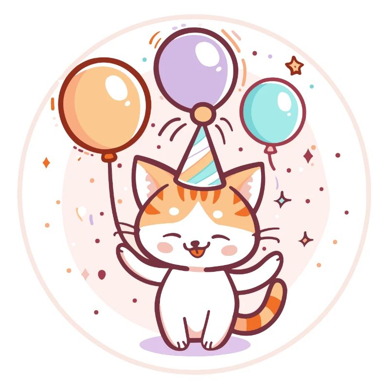 Bande dessinée d’anniversaire de chat