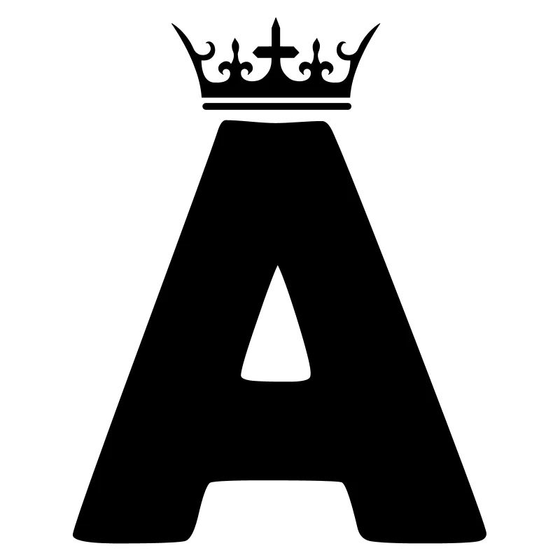 Letter A crown