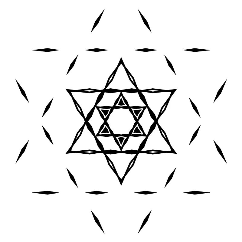 ✡ Hexagram, Magic, Merkaba, David Star, Yin Yang