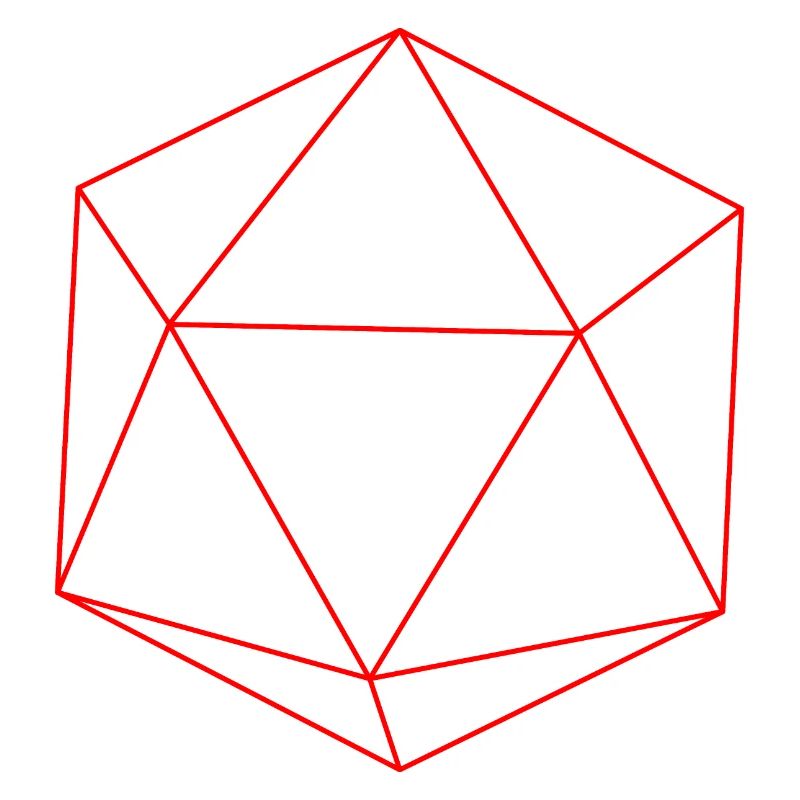 icosaèdre rouge
