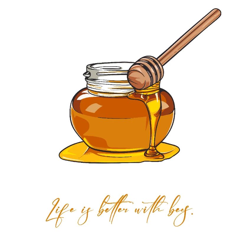Life is better with bees // Illustration
