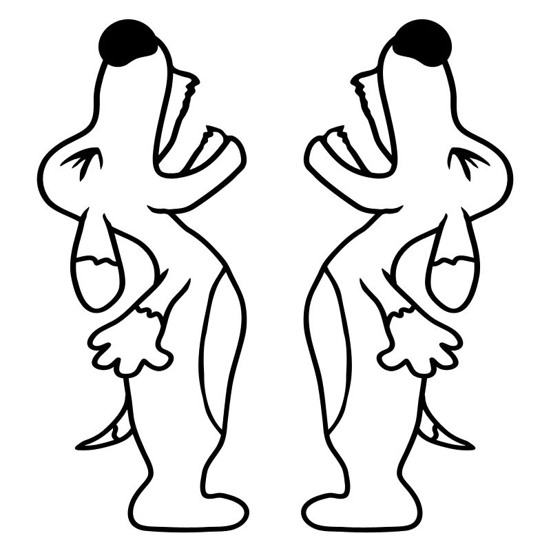 2 Dogs Barking Angry Howling Roaring Up Team