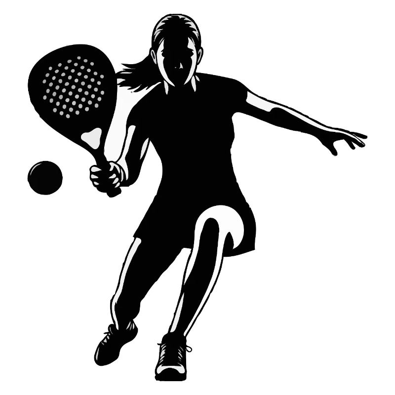 Padel player front black