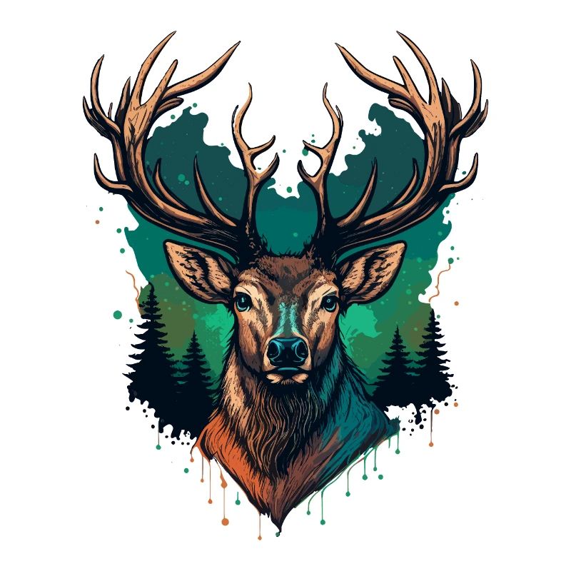 Silhouette de cerf