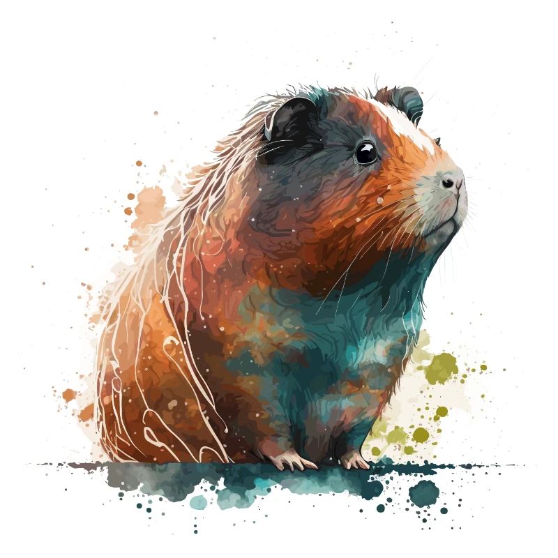 cochon d’Inde aquarelle