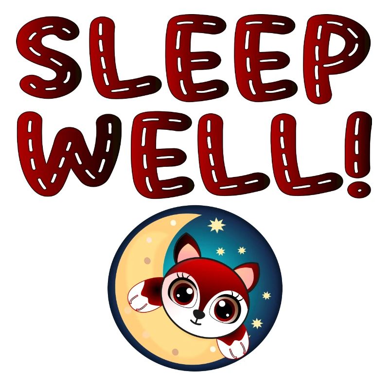 Schlafen Sie gut - Sleeping FOX at the Moon - Tier