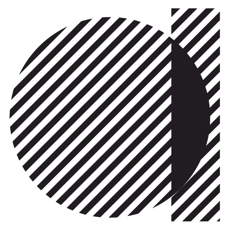 Diagonal Stripe Circle Abstract