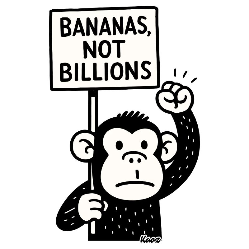 Bananas Not Billions Protest Monkey