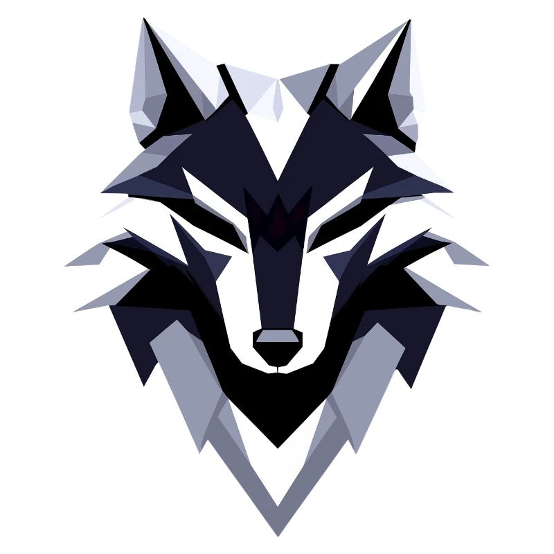 Conception du logo Wolf Low Poly