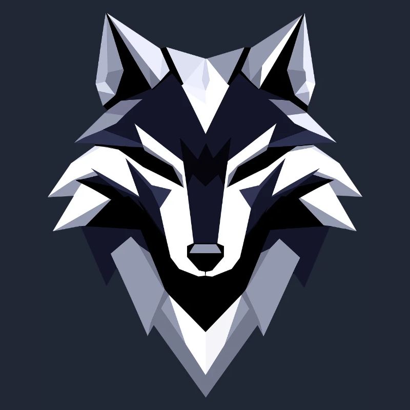 Conception du logo Wolf Low Poly