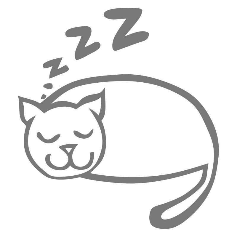 Cat sleeping drawing zzz