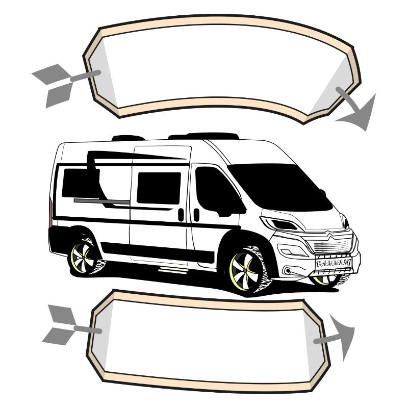 Van WS mit leerem Banner Pfeil