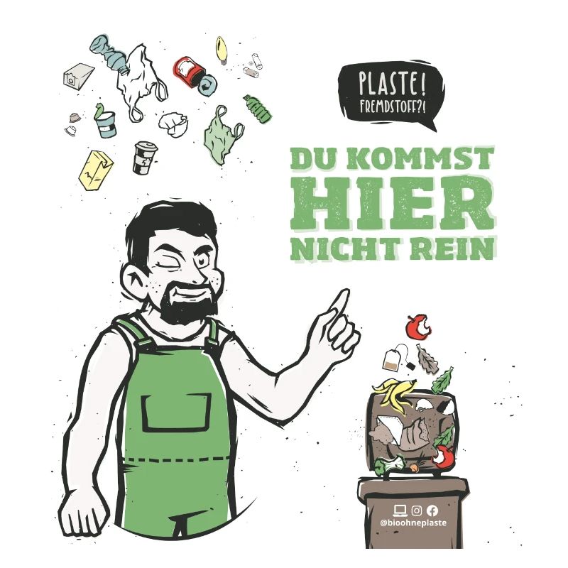 Bioabfall Biotonne Spruch Abfall Sprechblase