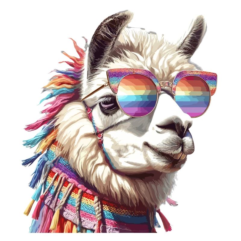 Llama in the rainbow