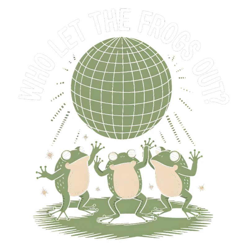 Qui a laissé sortir les Frogs ? - Autocollant de grenouille mignonne