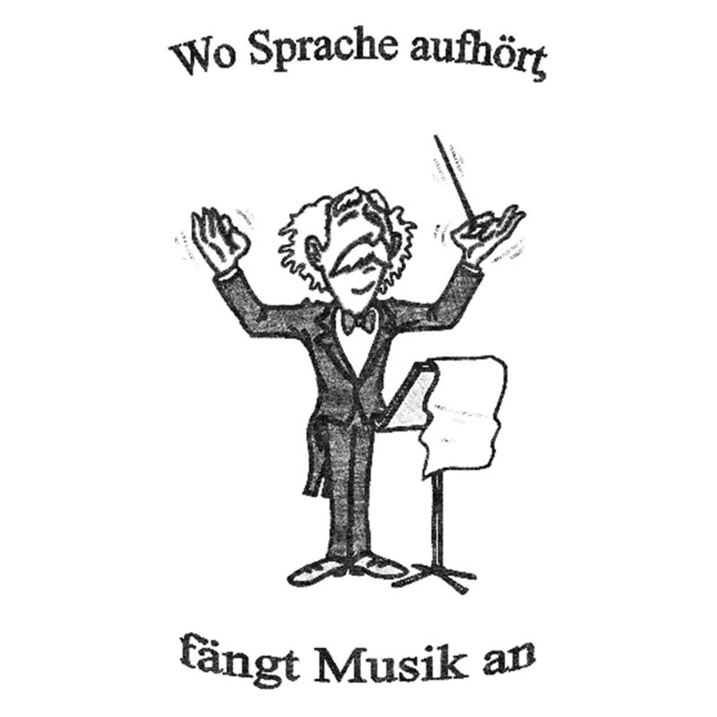 Dirigent mit Text sw