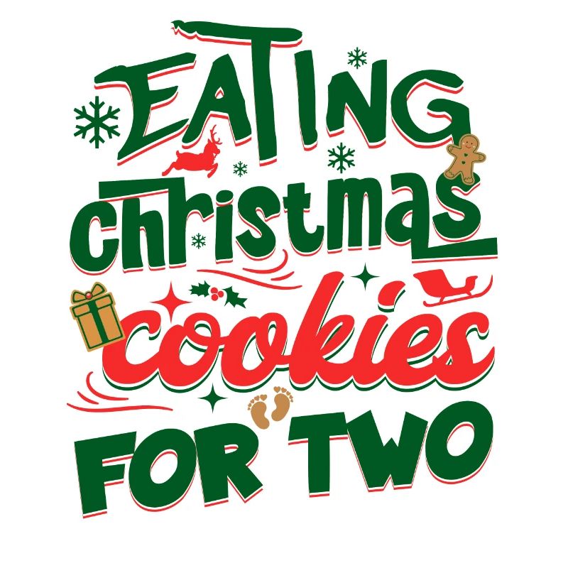 Manger des biscuits de Noël pour deux drôles de maternité