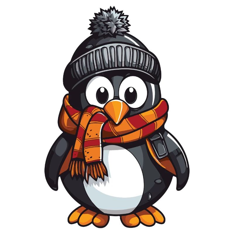 Pinguin Winter Comic
