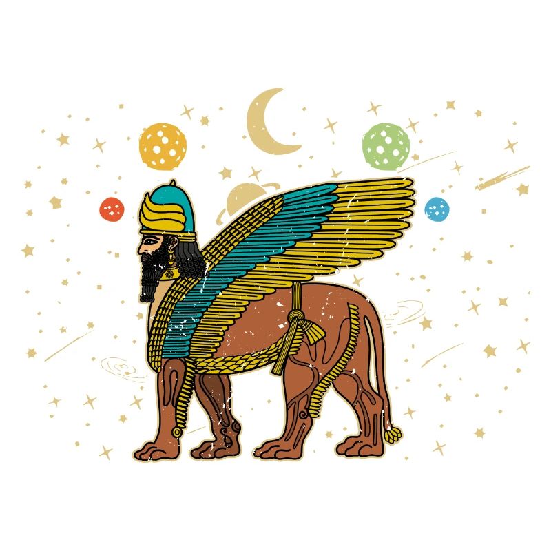 Lamassu Assyrien Antik Gottheit Babylon Sumer