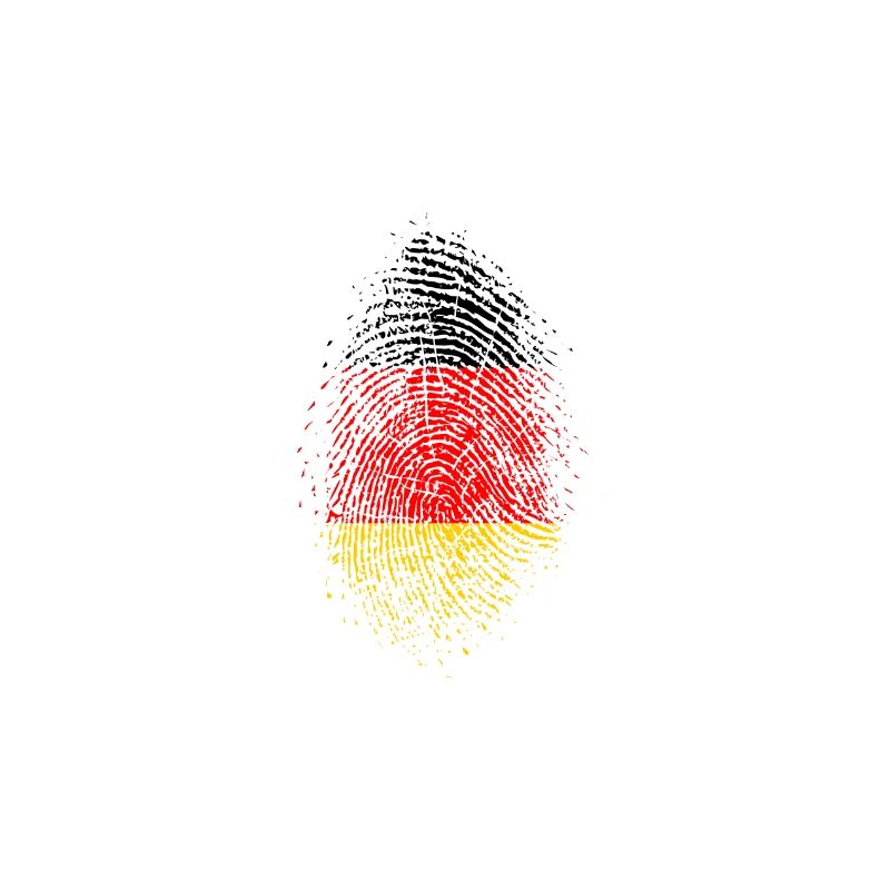 Empreinte digitale du drapeau de l'Allemagne