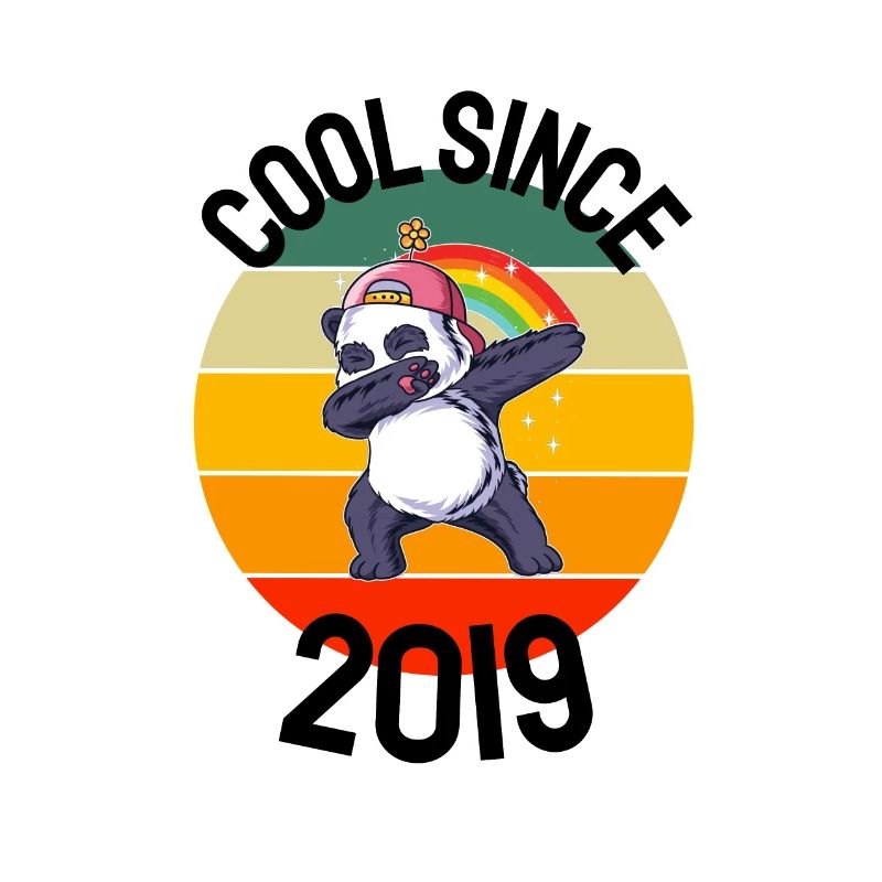 Cool seit 2019 Retro Dabbing Panda 3. Geburtstag