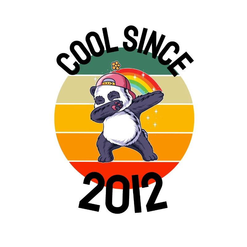Cool Seit 2012 Retro Dabbing Panda 10. Geburtstag