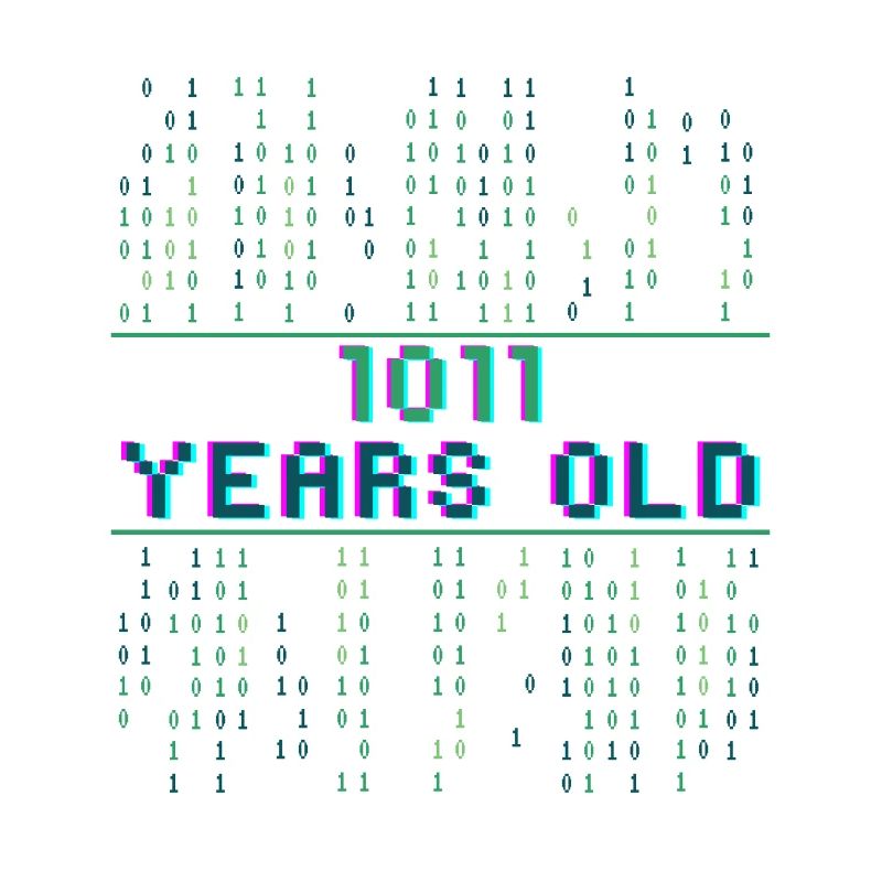 11. Geburtstag 11 Jahre alt Binärcode Coder