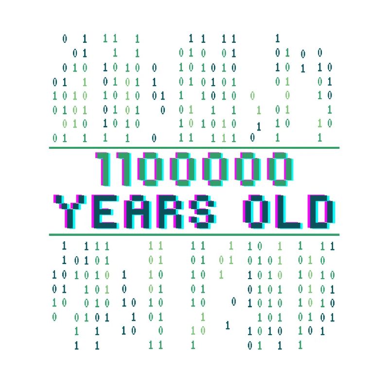 96e anniversaire 96 ans Code binaire Informatique