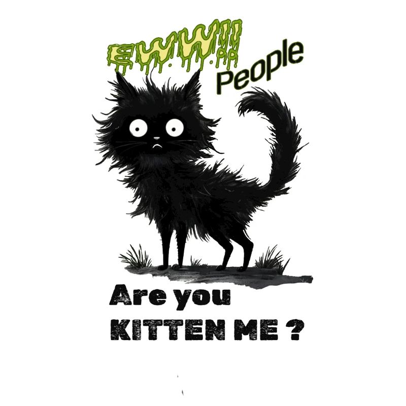 Skurrile schwarze Katze