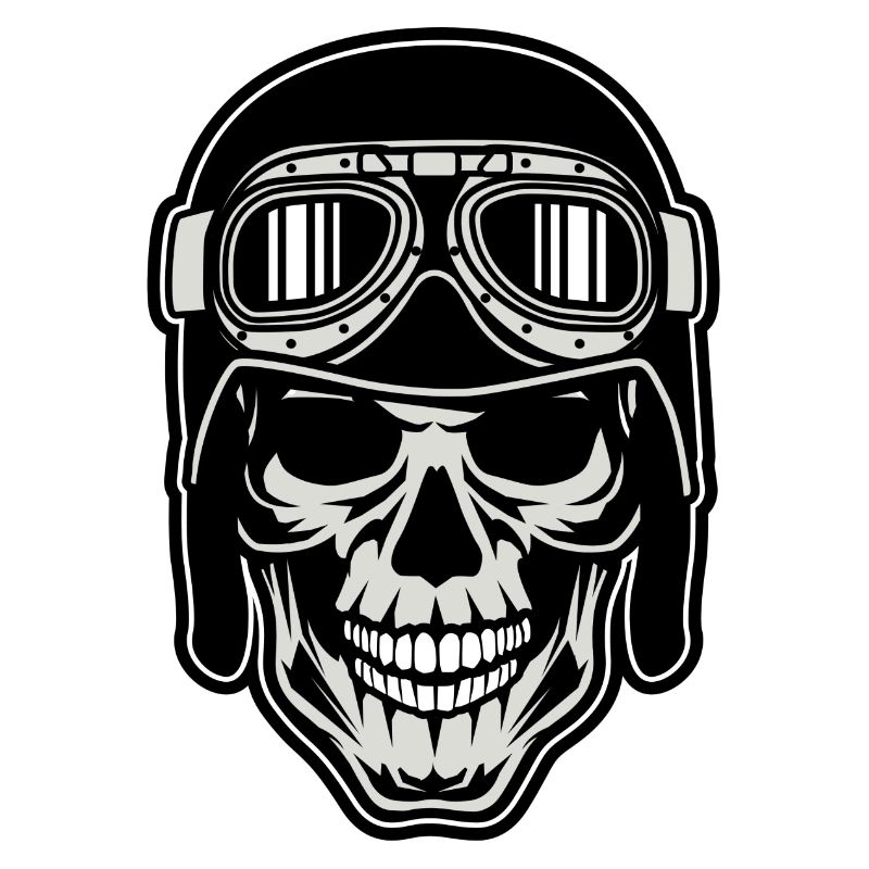Skull Biker Retro