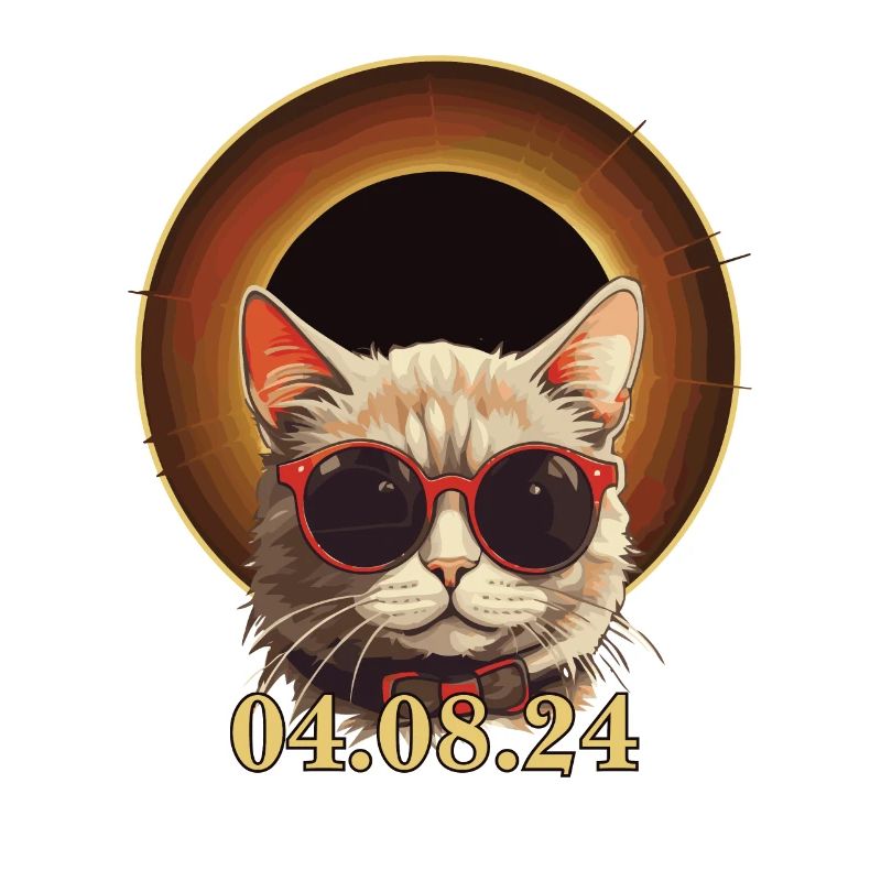Éclipse Solaire Totale 2024 Cool Cat Lunar Path Of