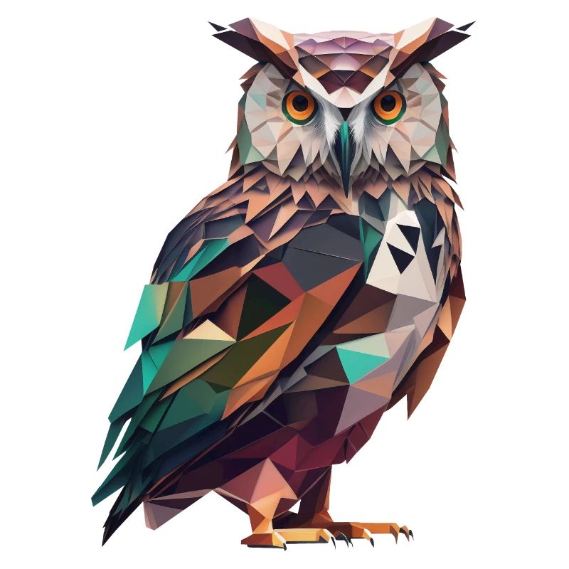 Prächtige Polygon-Eule – Vogelkunst