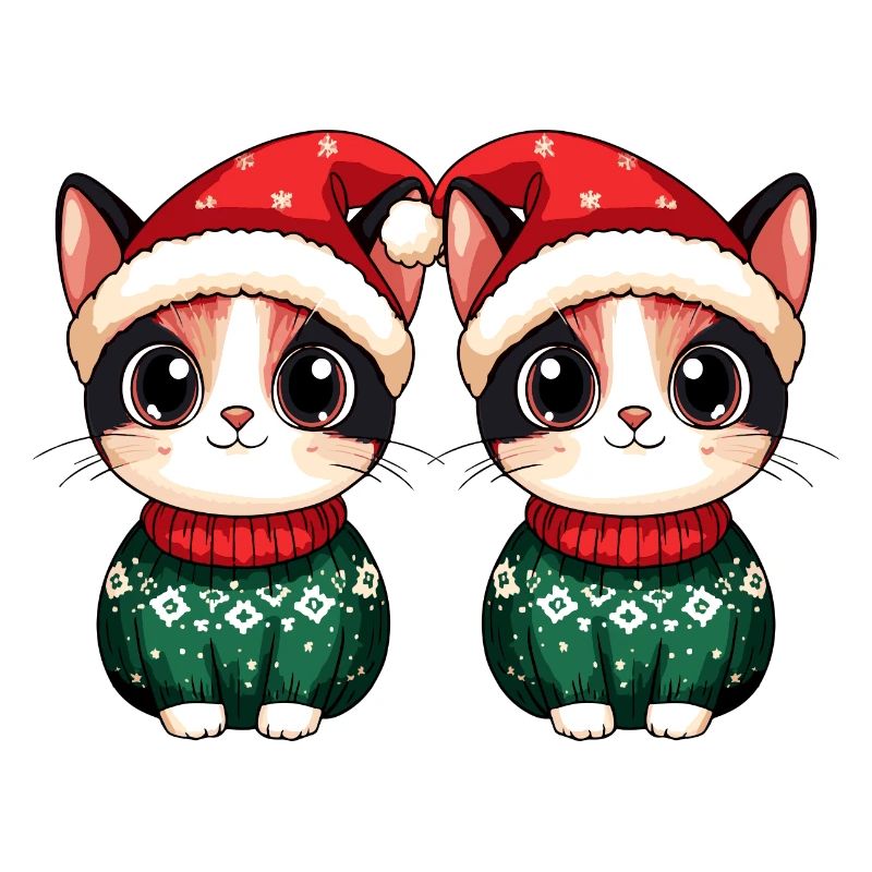 Équipe de Noël des chats