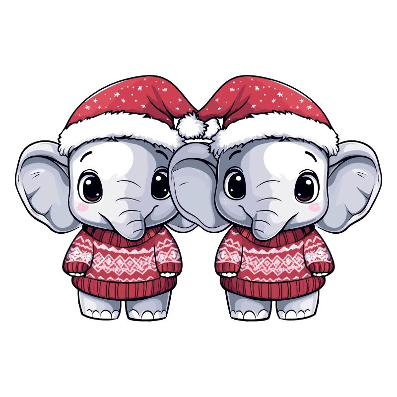 L’équipe de Noël des éléphants