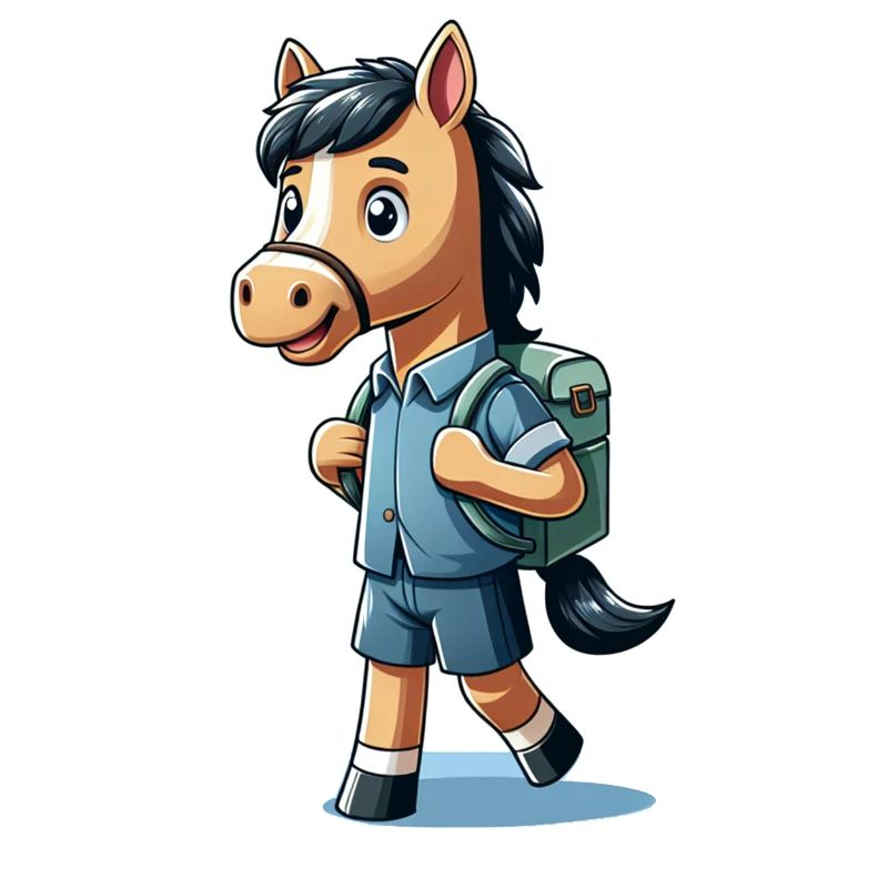 Mignon cheval d’écolier