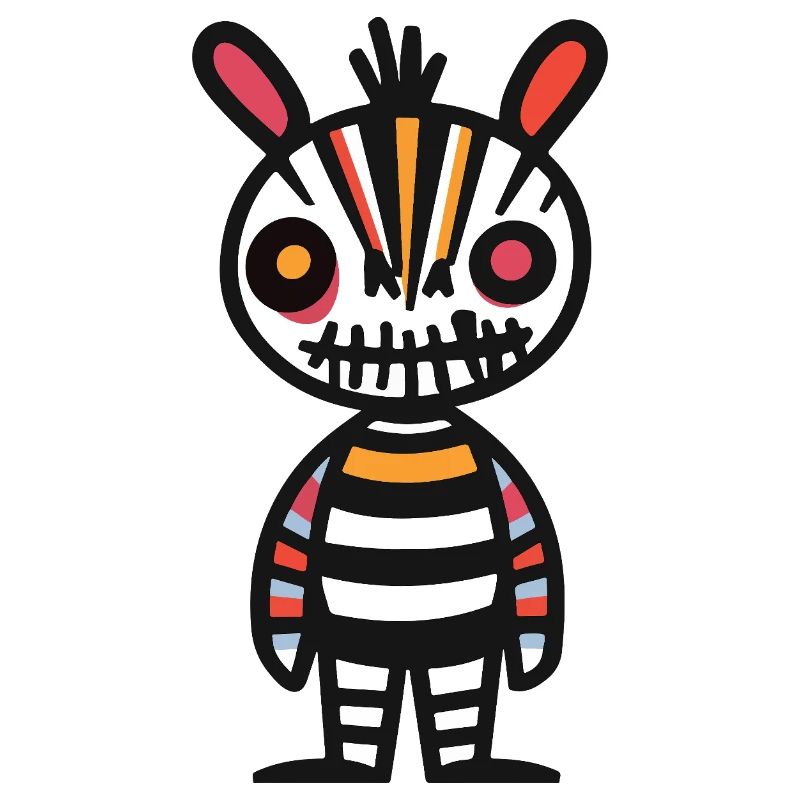 Zebra Halloween Comic Lustig