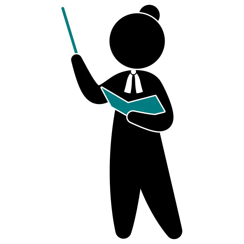 Ein Lehrer oder Professor schult sein Publikum