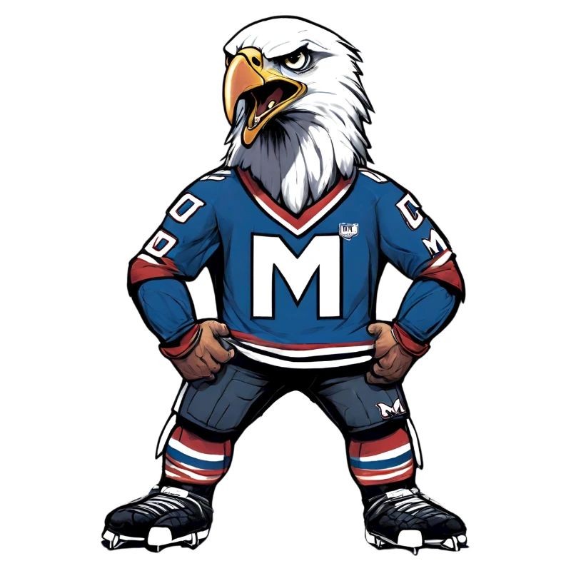 Proud eagle with letter M