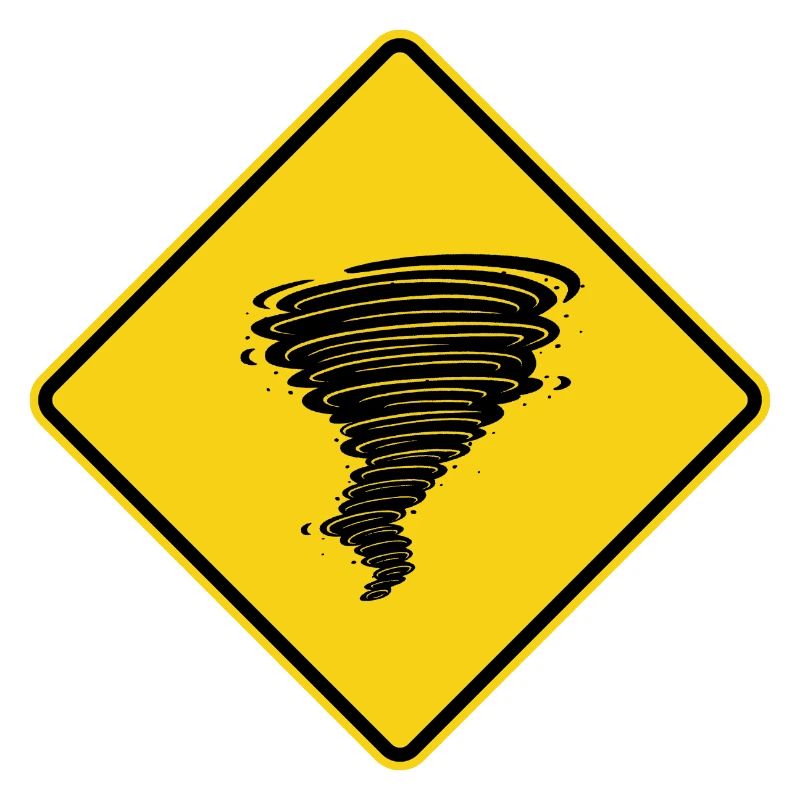 Panneau d’avertissement de tornade