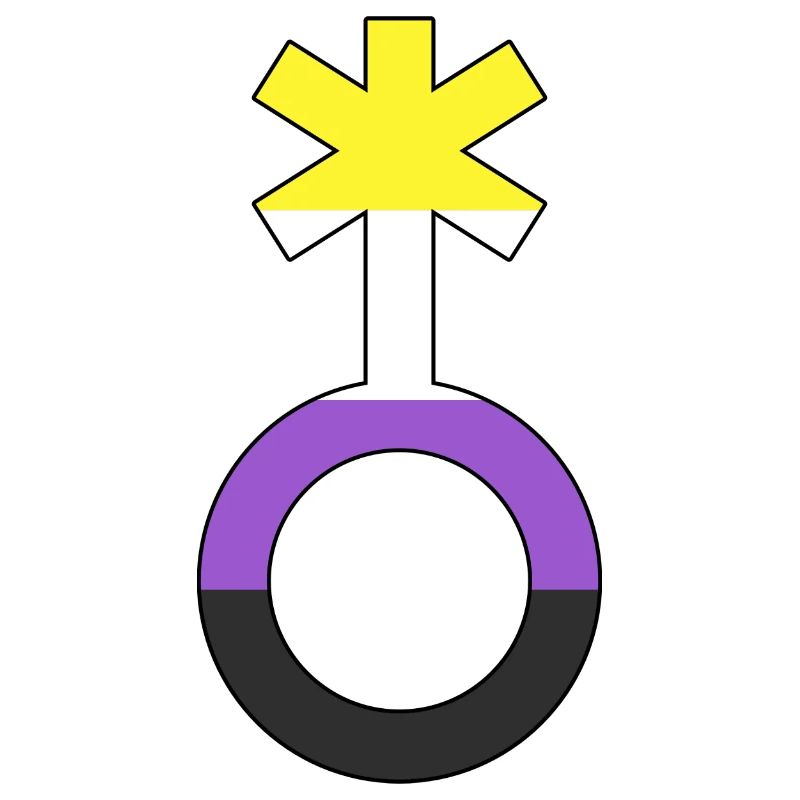 Non-binary symbol non-binary non-binary gender