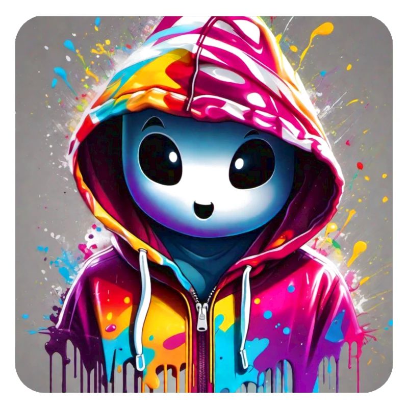 Fantôme mignon dans un sweat à capuche coloré