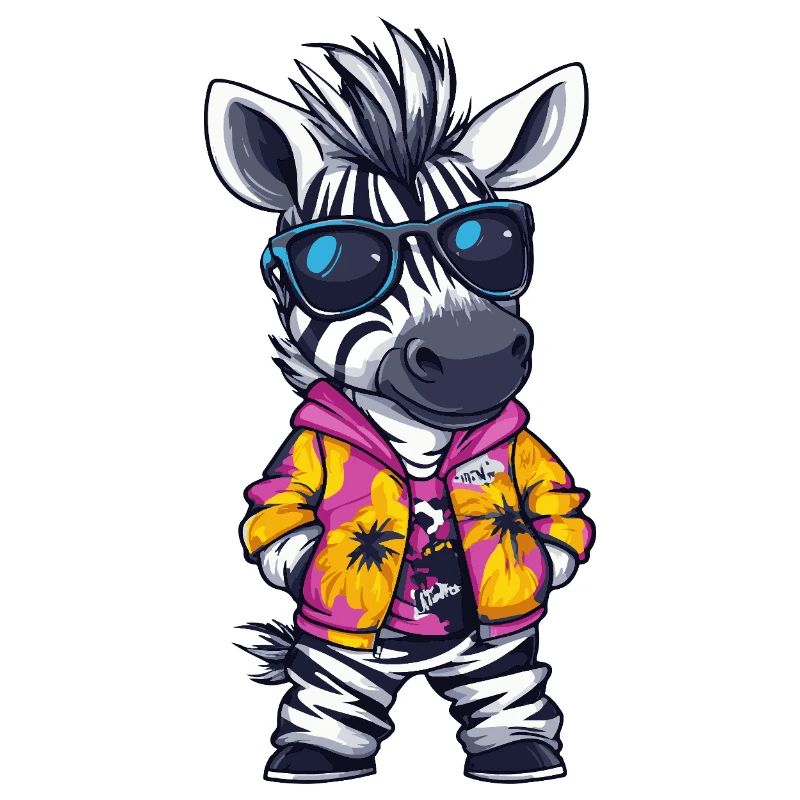 Zebra Comic Funny Summer