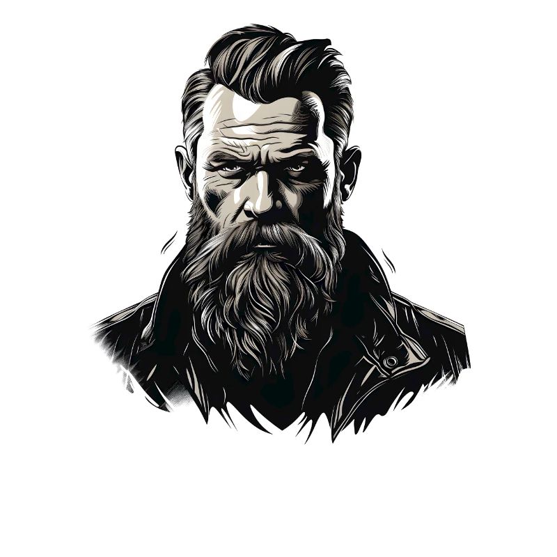 Wikinger Bartträger Lustiger Bart Spruch