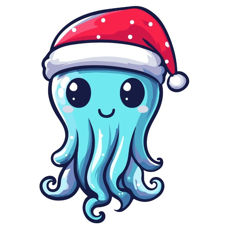 Méduse Noël mignon