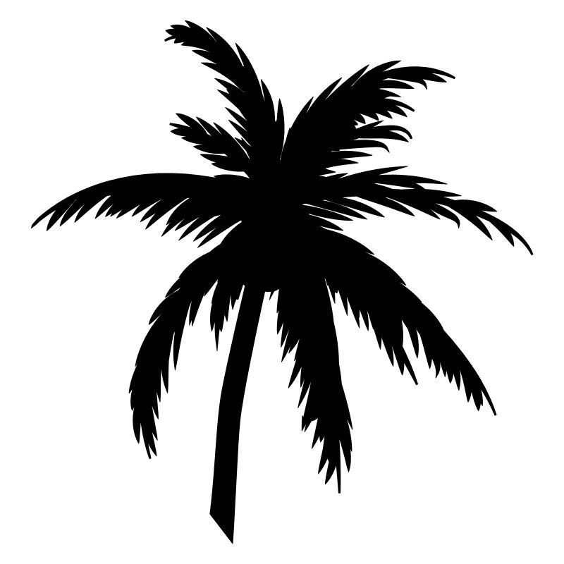 Palm Tree Silhouette Black – Tropical Style
